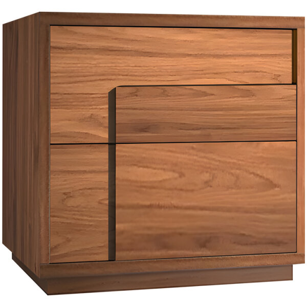 Κομοδίνο Inget  mdf σε καρυδί απόχρωση 50x40x48εκ
