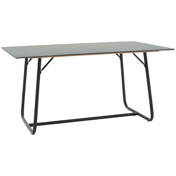Τραπέζι Revello  sintered stone μαύρο μαρμάρου-μαύρο 150x90x75εκ