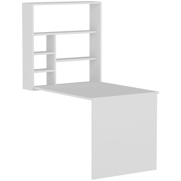 Γραφείο τοίχου ανοιγόμενο Ravin  λευκό 63x90x154εκ