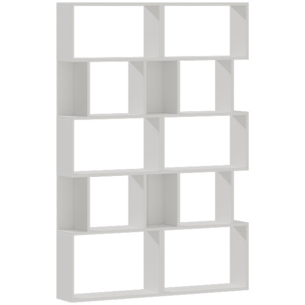 Βιβλιοθήκη Booky  12 ραφιών λευκό μελαμίνης 120x20x175εκ