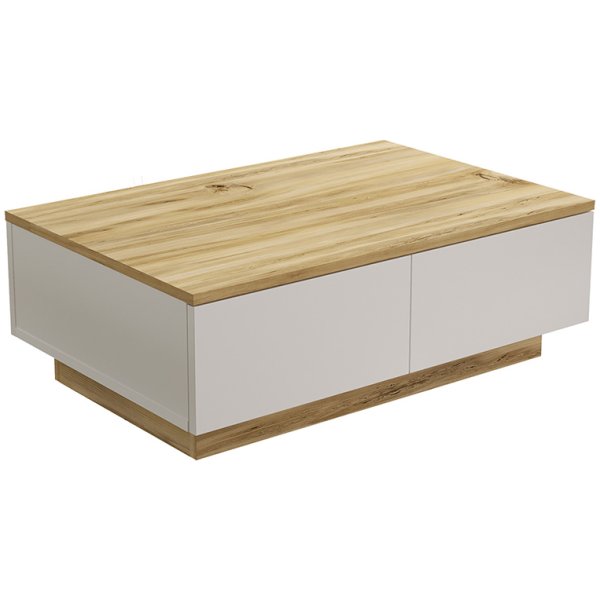Τραπέζι σαλονιού Thunder  sonoma-λευκό 90x60x31.5εκ