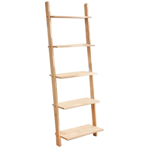 Βιβλιοθήκη Fealor  φυσικό ξύλο πεύκου 42x20x148εκ