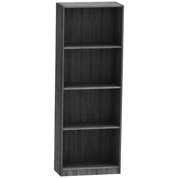 Βιβλιοθήκη Presley  σε ανθρακί-wenge απόχρωση 60x30x167εκ