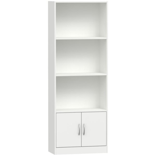 Βιβλιοθήκη Negan  λευκό μελαμίνης 60x29x166εκ