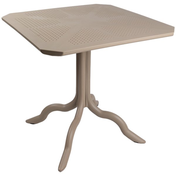Τραπέζι Icon   PP σε απόχρωση cappucino 80x80x74.5εκ