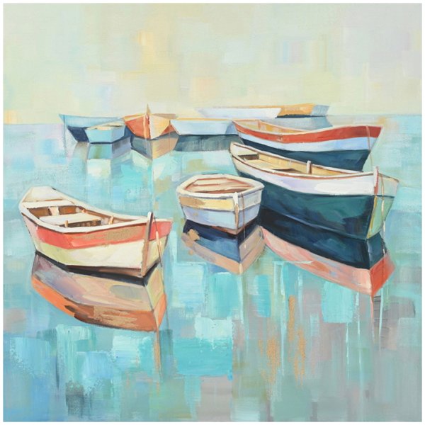Πίνακας σε καμβά Boatty Ι Inart 100x3x100εκ