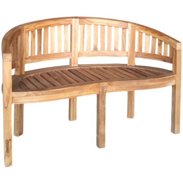 Καναπές διθέσιος Coren  φυσικό teak ξύλο 130x61x87εκ