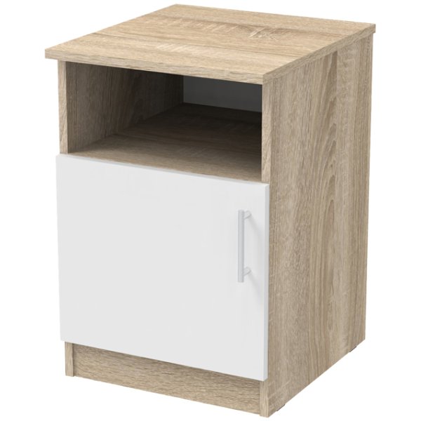 Κομοδίνο Galdi  σε sonoma-λευκή απόχρωση 40x45x60εκ